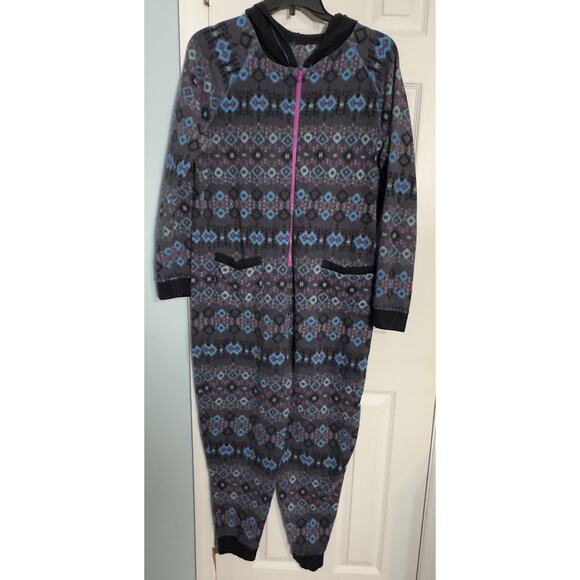 Set Of 2 Cuddl Duds Pajamas, Fleece, Long Sleeve, Zip Closure, Large - Picture 3 of 7